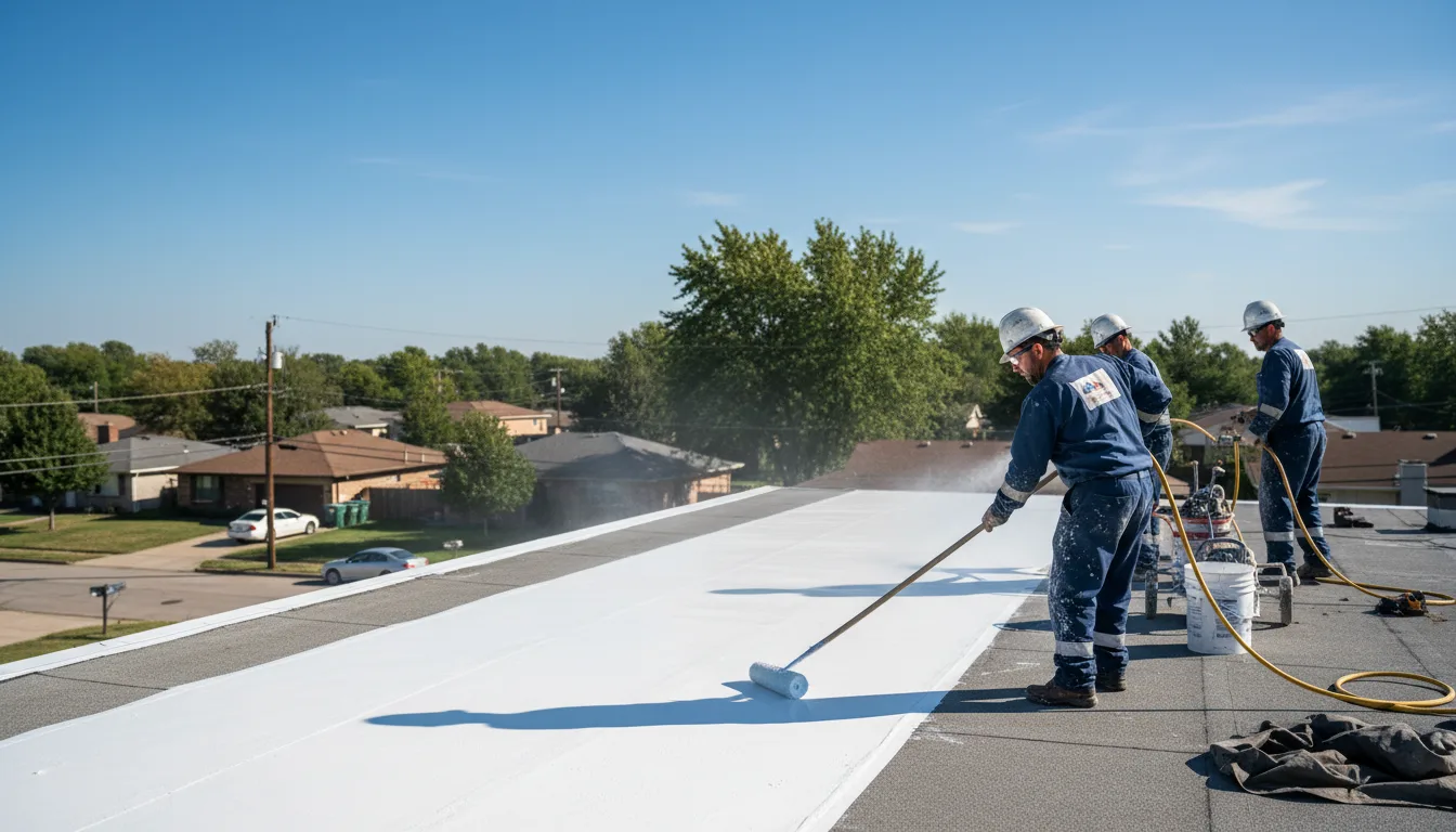 Commercial roof coating in Saragosa, TX near me